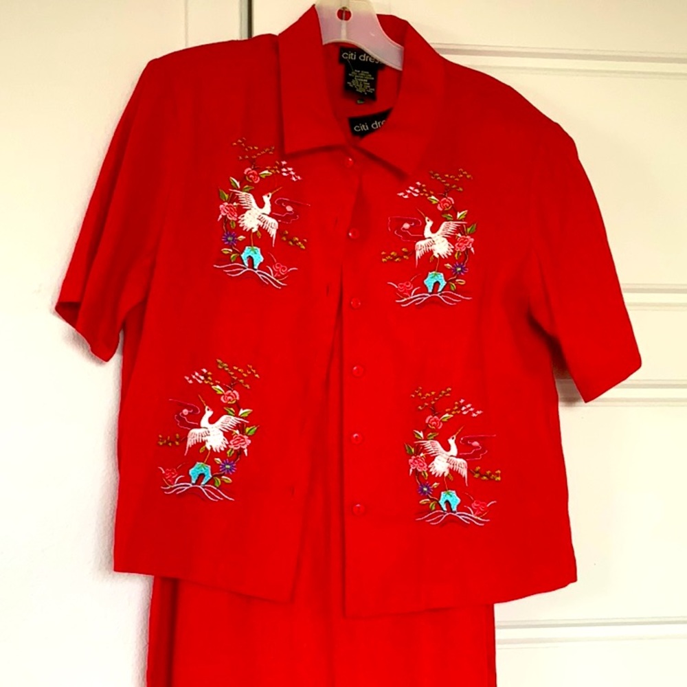 Embroidered Linen Dress
